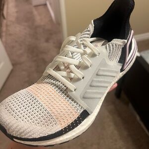 White Adidas Ultraboost 19 Crystal White size 8 women’s
